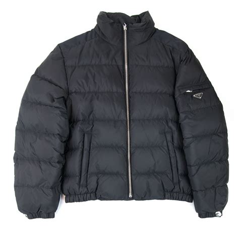 prada piumino raso piuma|Prada Piumino Nylon Piuma Puffer Jacket Nero .